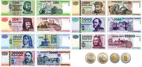 Banknoten und Münzen in Ungarn